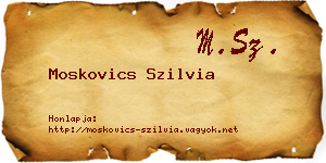 Moskovics Szilvia névjegykártya